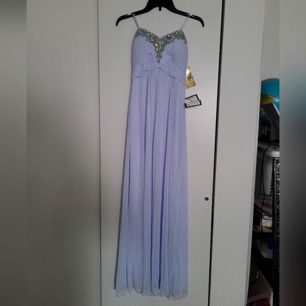 Trixxi Purple prom dress, long, sequin top. New size 7.